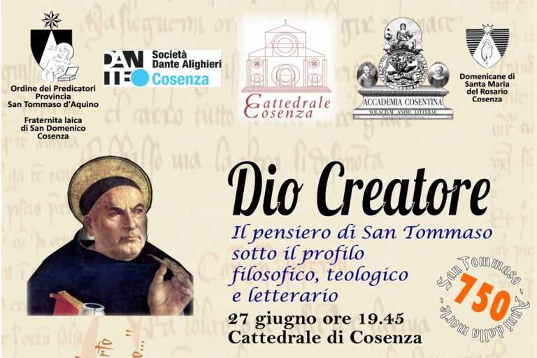 “Dio Creatore” in San Tommaso d’Aquino. Convegno presso la Cattedrale di Cosenza